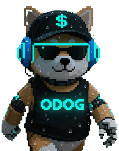 ODOG pixel art in space theme